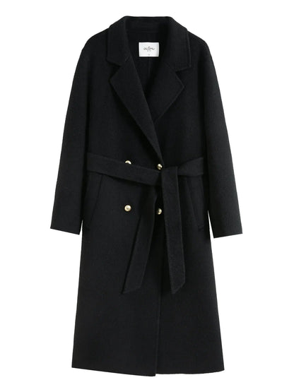 Luxury Casual Textured Woolen Coat with Fur Detail - Loran