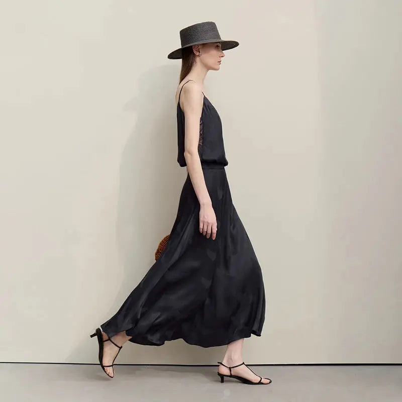 Elegant Chinese Jacquard Long Skirt Loran