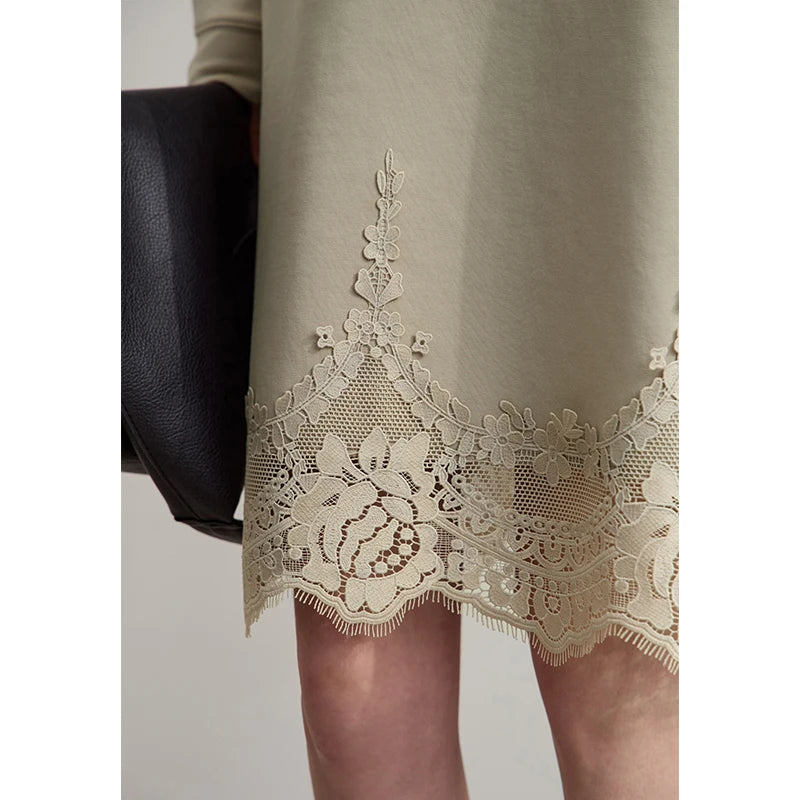 Turtleneck Knit Winter Dress for Women