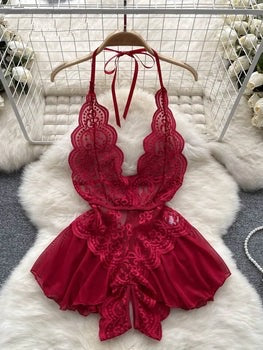 One Piece Floral Lace Bodysuits Rompers - 3IN SMART Shop  #