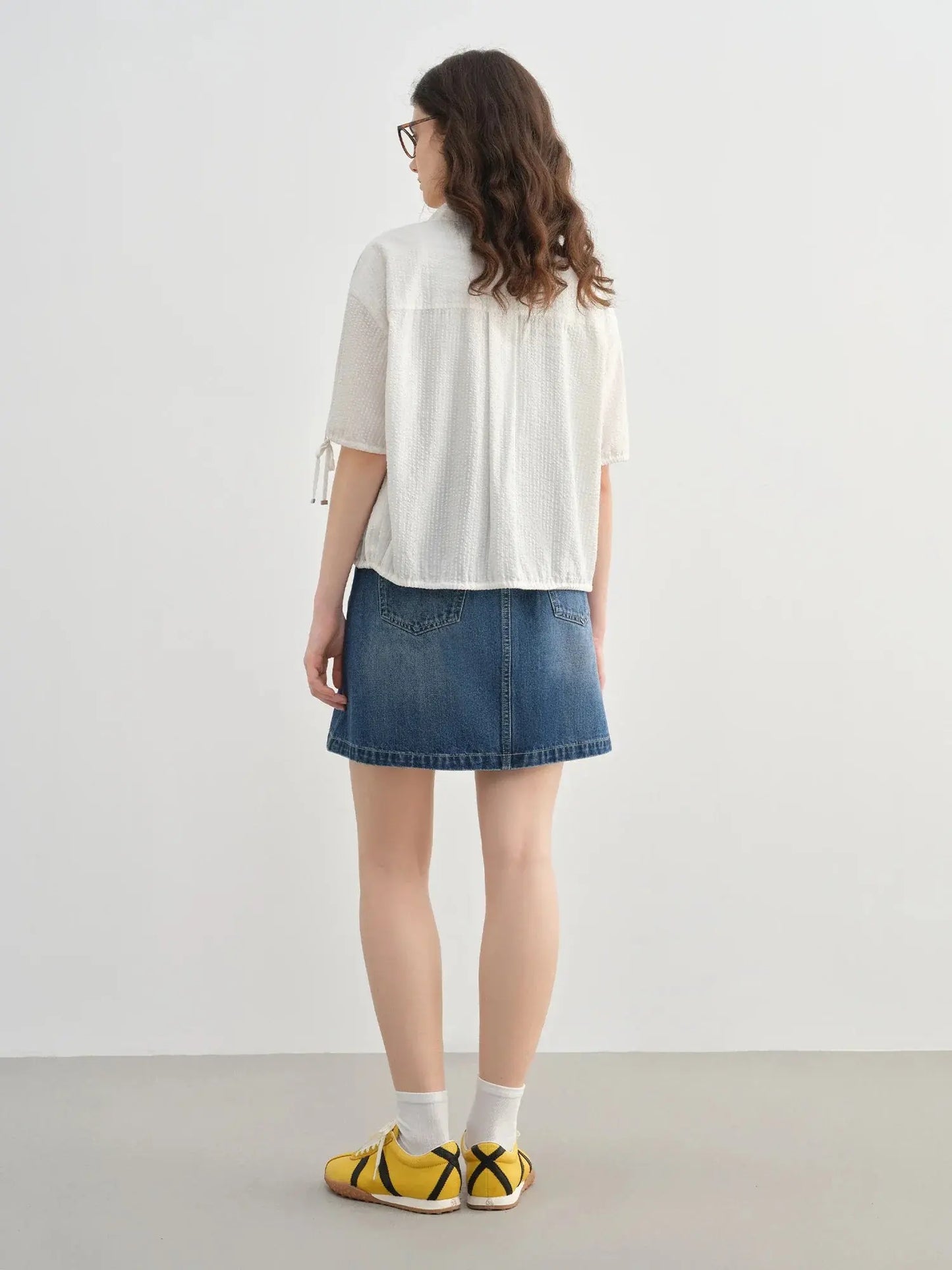 Quality Plus-Size Short-Sleeve Drawstring Shirt LORAN STORE