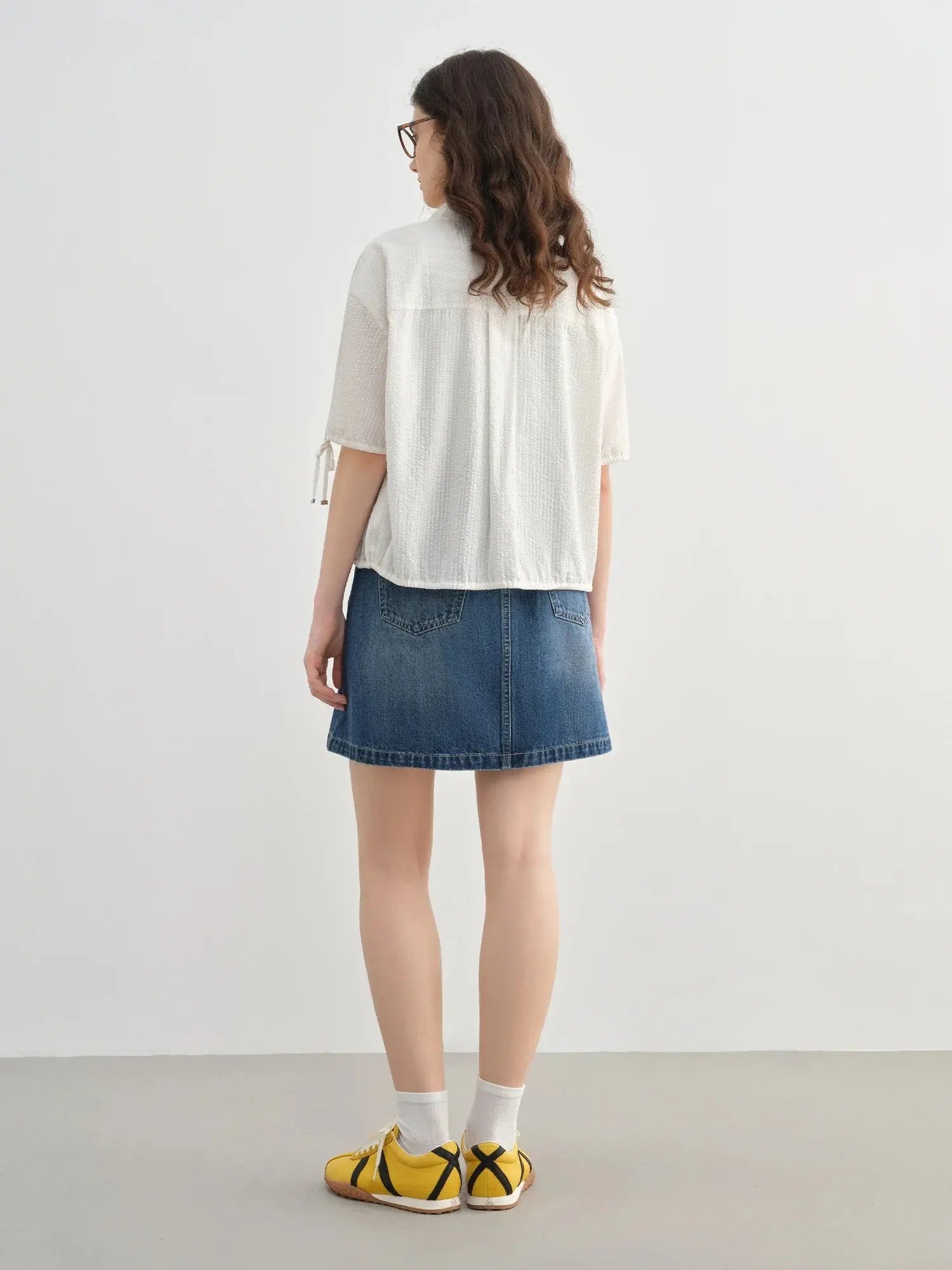 Quality Plus-Size Short-Sleeve Drawstring Shirt LORAN STORE