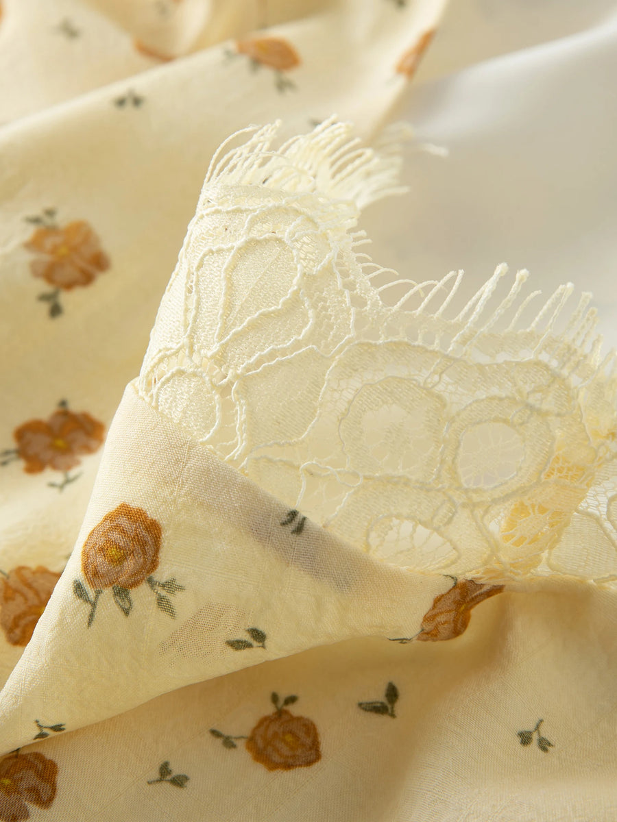 Plus Size Floral French Lace Patchwork Dress