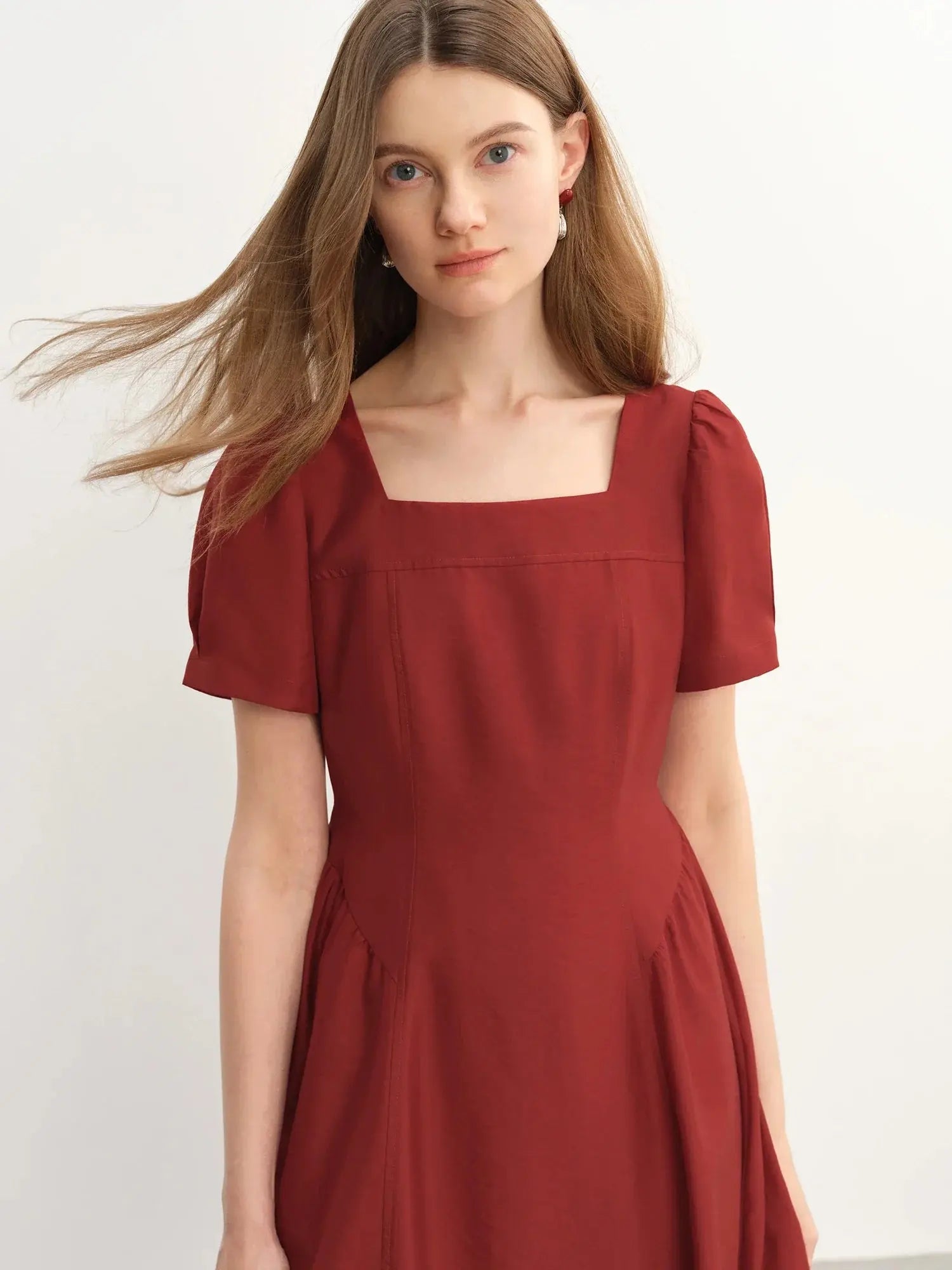 Luxe French Square Neckline Midi LORAN STORE