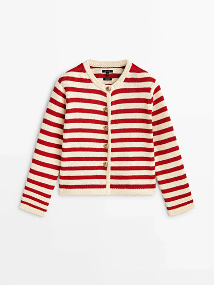 Slim-Fit Striped Cardigan for Spring LORAN STORE