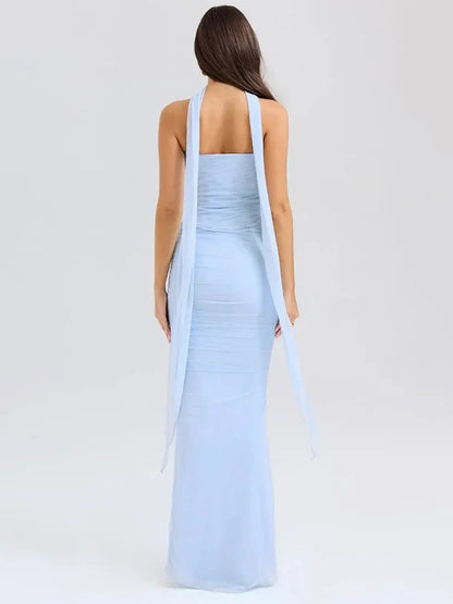 Strapless Neckerchief Two-Piece Skirt Set - Loran