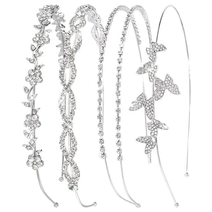 Rhinestone & Pearl Bridal Headband Set Wedding Hair