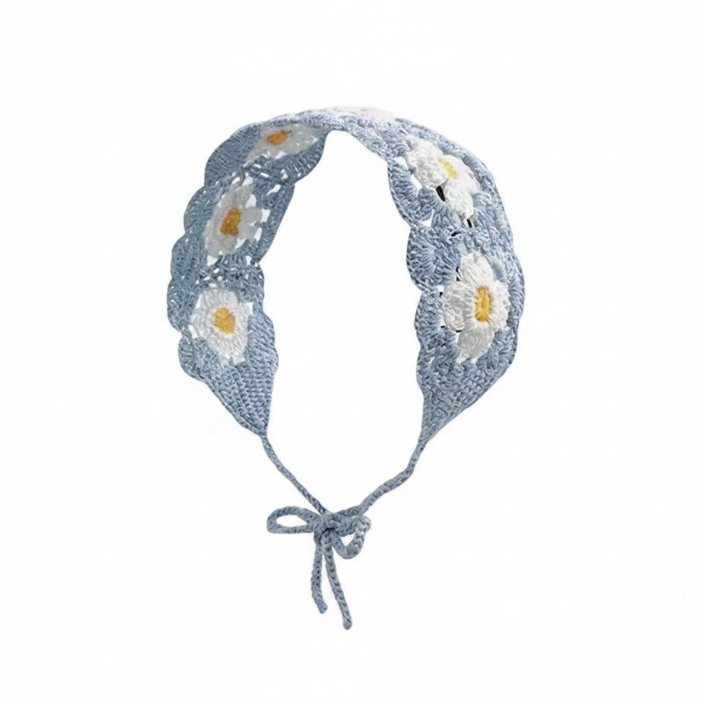 Vintage Knit Flower Headband Retro Hair Accessories