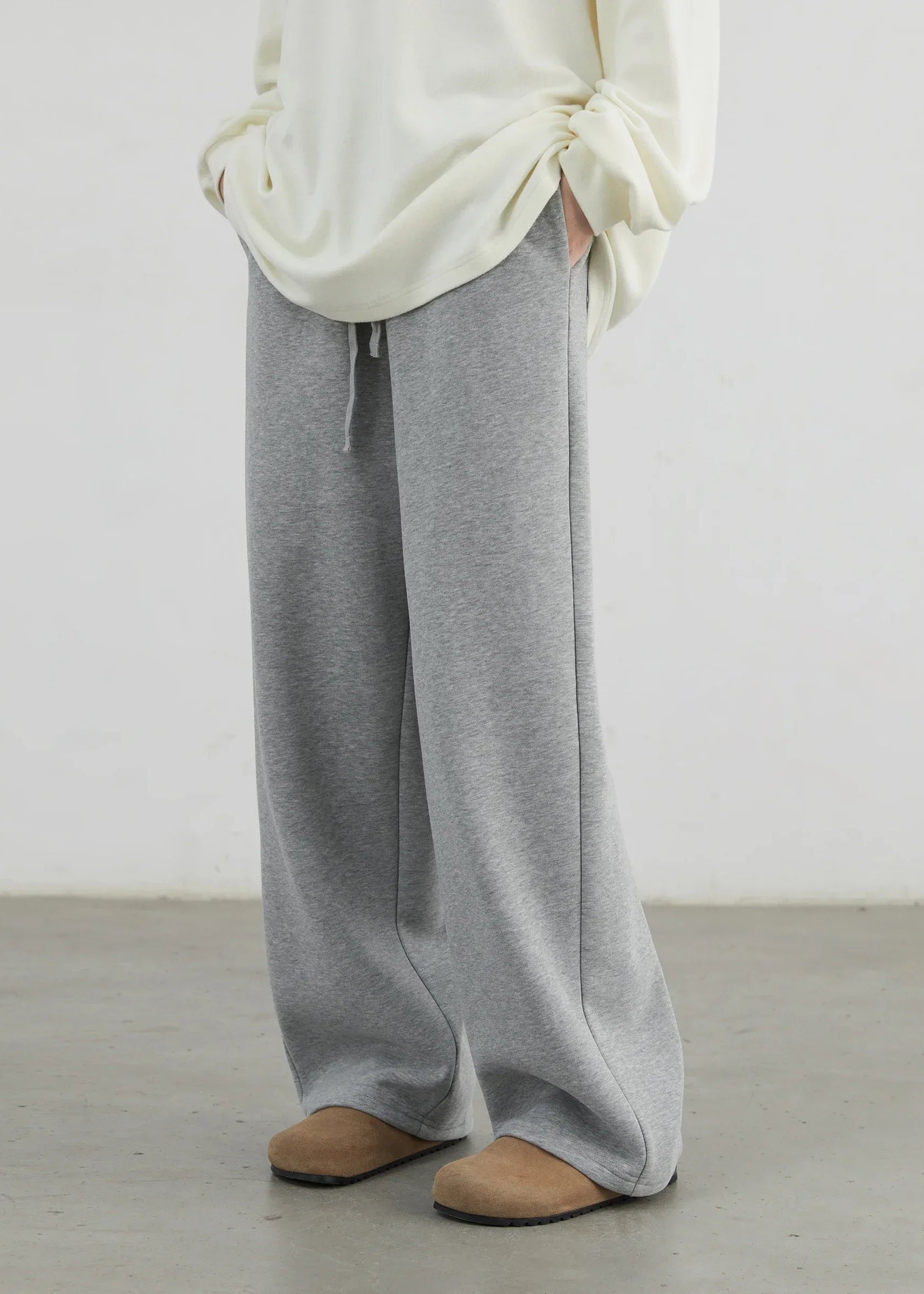 CHIC VEN Women Sports Sweatpants Loose New Elastic High Waisted Fleece Casual Pants Female Full Trousers Autumn Winter 2024 Loran