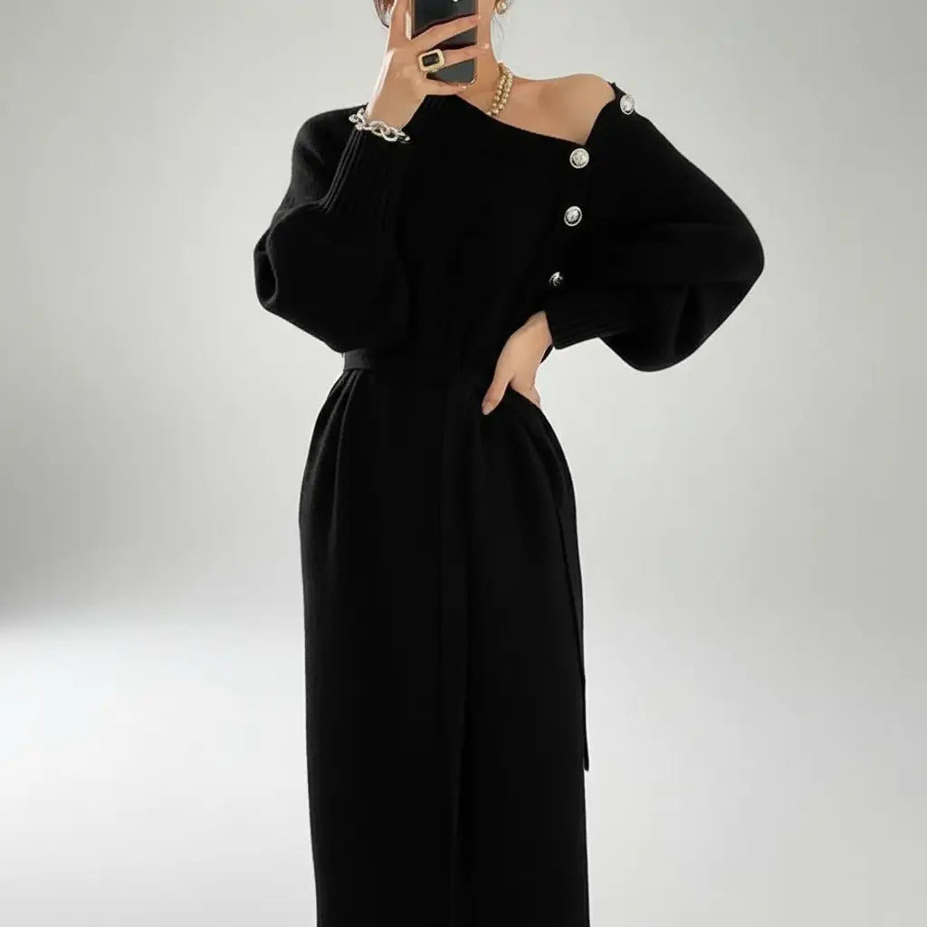 Elegant Knee-Length Autumn/Winter Knit - Loran