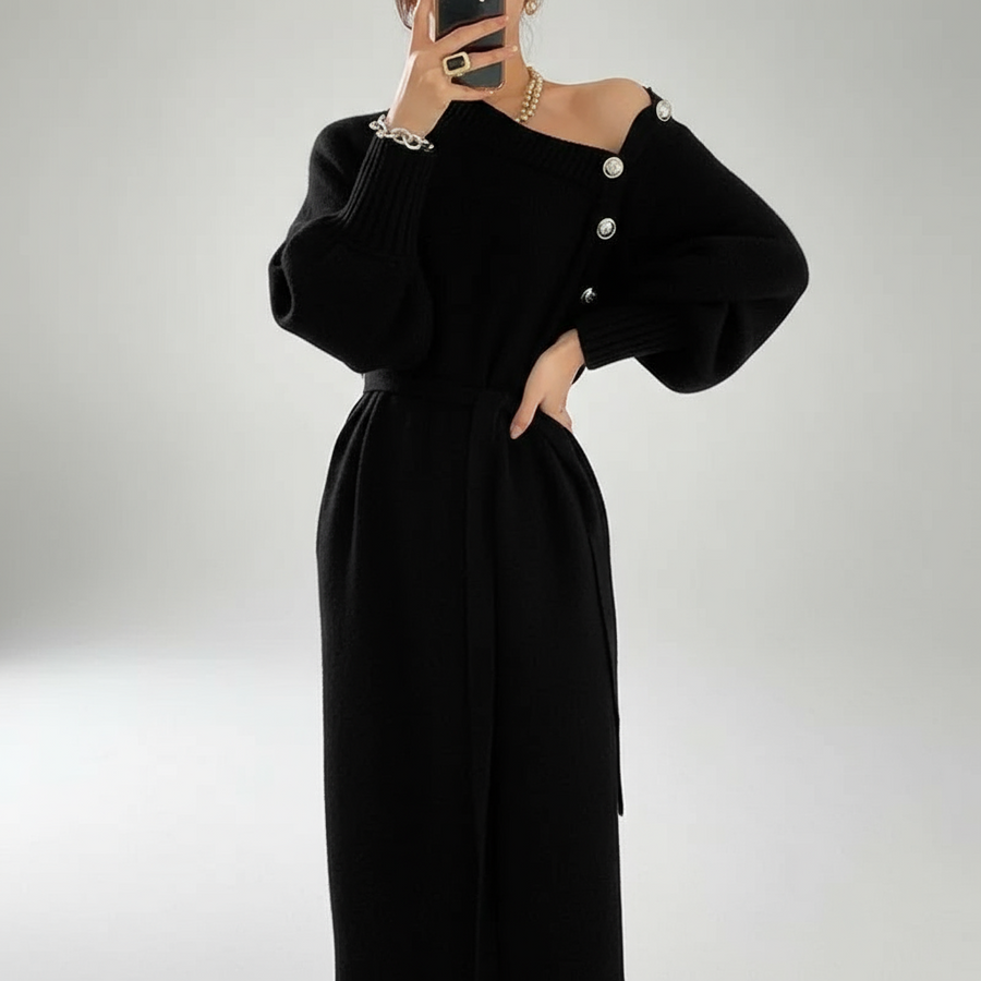 Elegant Knee-Length Autumn/Winter Knit