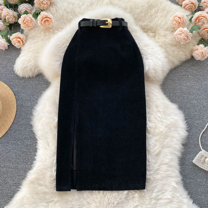 Long skirt with slim and thick bodycon - 3IN SMART Shop  #