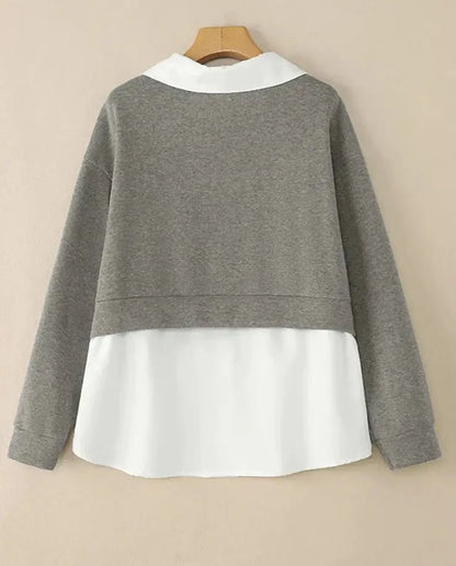 Simple and Catchy Stylish Patchwork Blouse - Loran