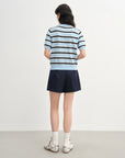 Structured Knit Top with Flattering Contrast Stripes