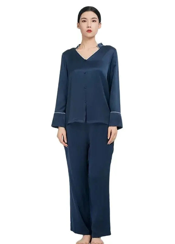 Elegant Women's Real Silk Pajamas Long Sleeve Loran