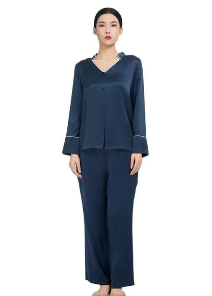 Elegant Women's Real Silk Pajamas Long Sleeve Loran