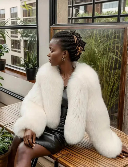 Elegant Imitation Fur Jacket - Loran