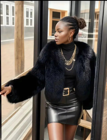 Elegant Imitation Fur Jacket - Loran