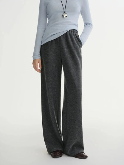 Plus Size Relaxed Wide-Leg Elastic Pants - Loran