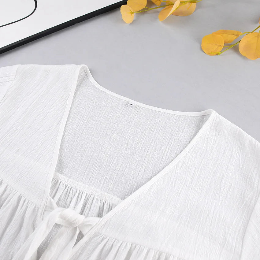 Women's Pajamas Cotton 2-Piece Set V-Neck Loran
