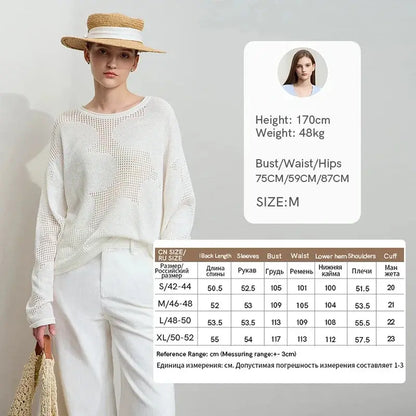 Minimalist Loose Hollow Knit Sweater Loran