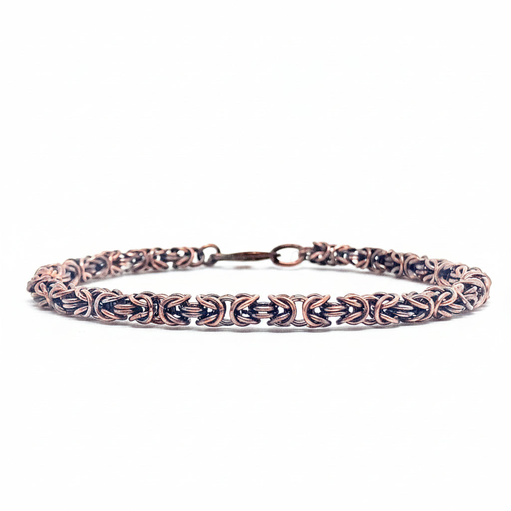 Bracelet with a chain design on a white background