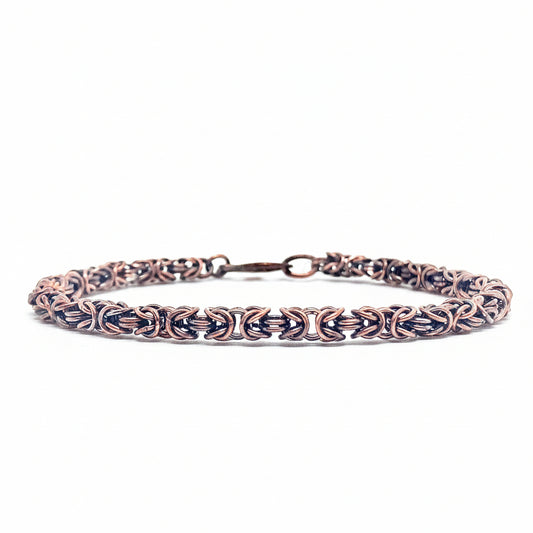 Bracelet with a chain design on a white background
