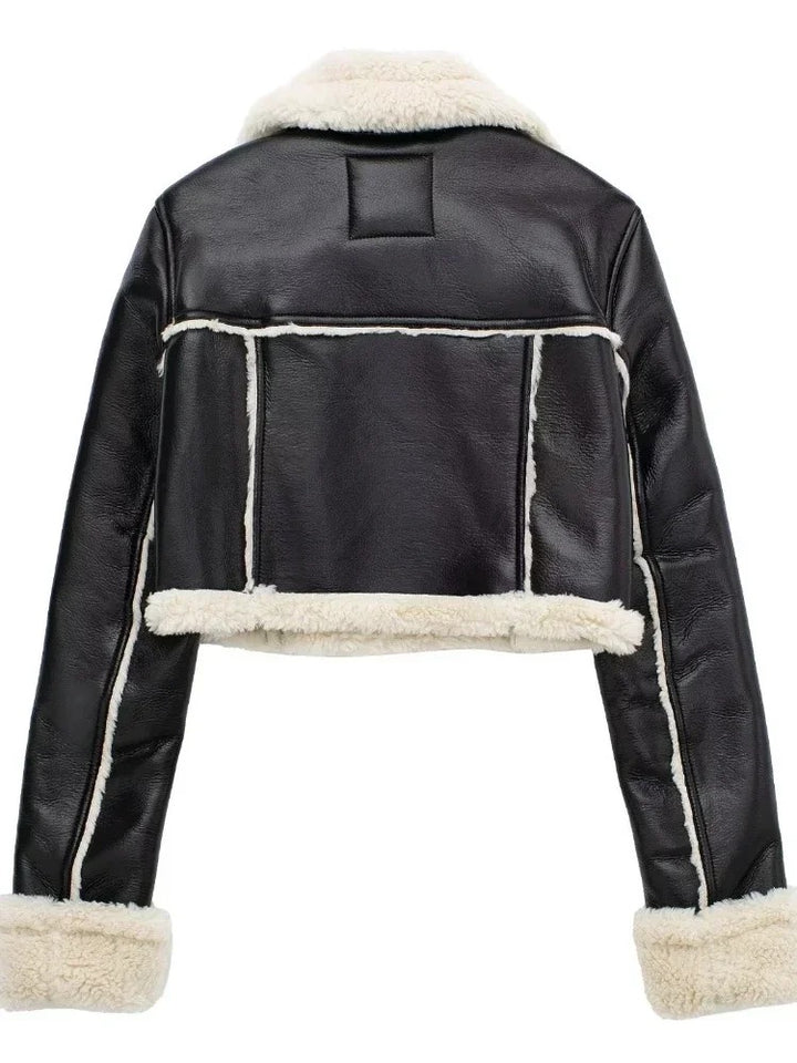 Women's Leather Jacket Coat Fashion - 3IN SMART Shop  #