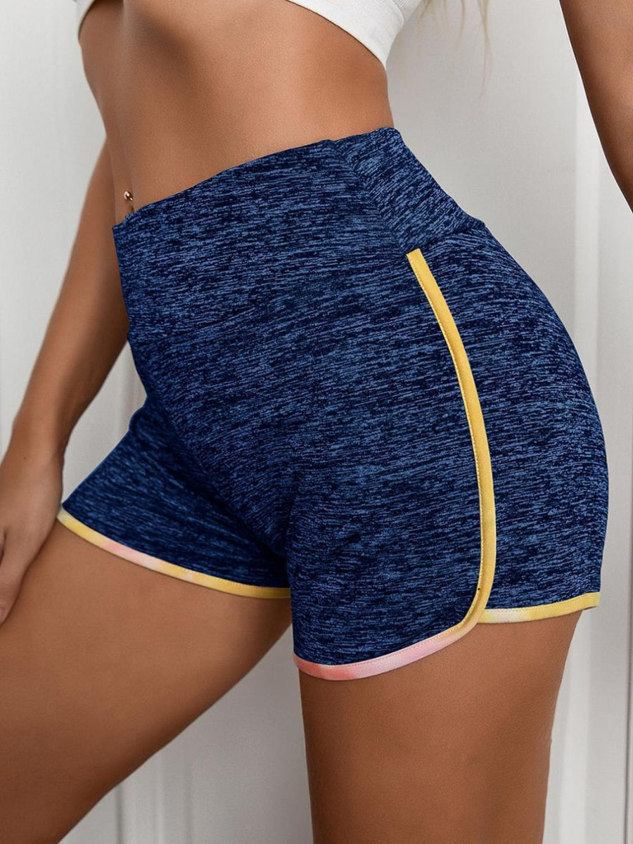 Heathered Wide Waistband Shorts - 3IN SMART Shop  #