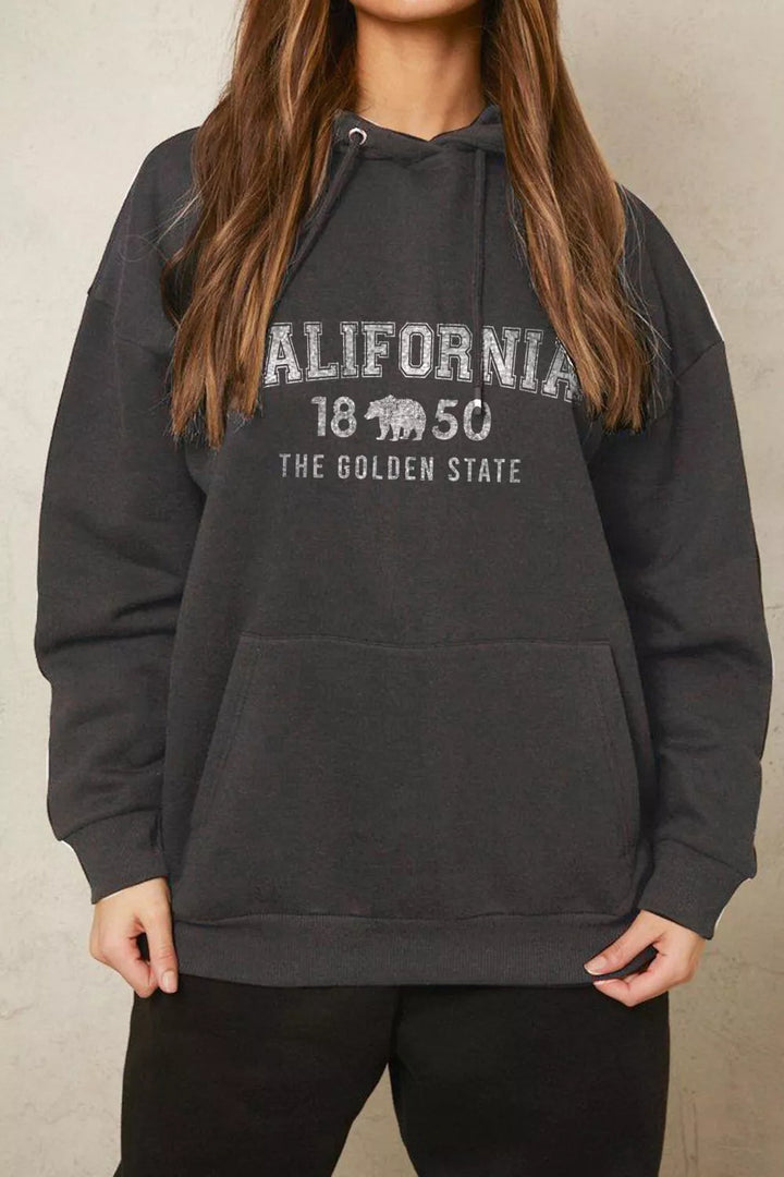 Full Size THE GOLDEN STATE Graphic Hoodie - 3IN SMART Shop  #