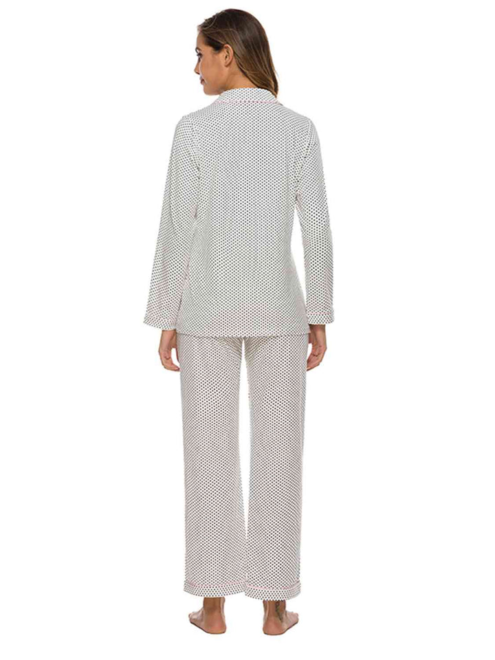 Collared Neck Loungewear Set with Pocket - 3IN SMART Shop  #