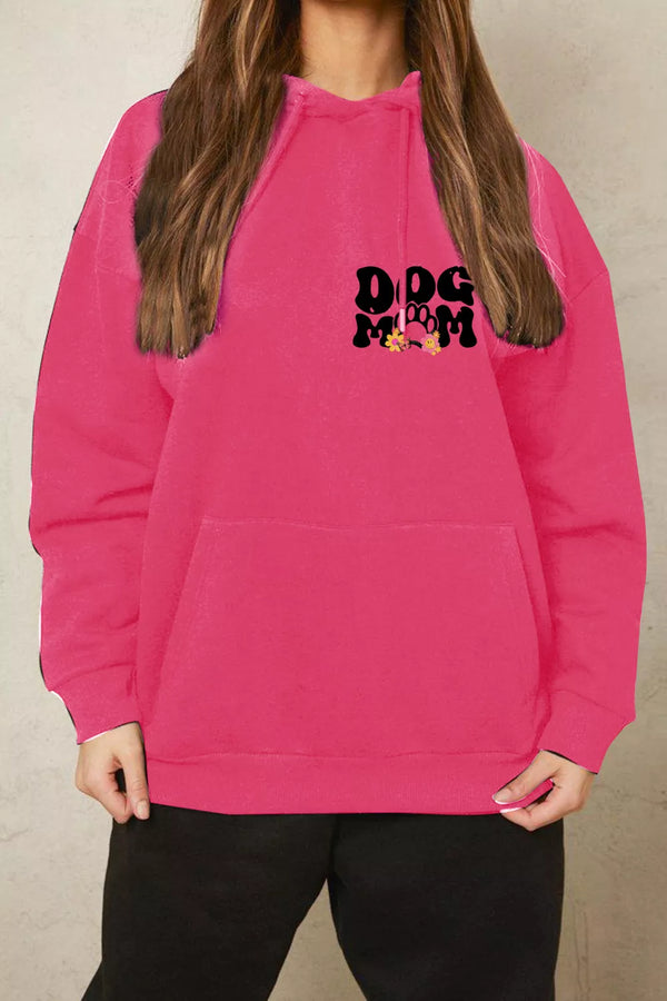 Full Size DOG MOM Graphic Hoodie - 3IN SMART Shop  #