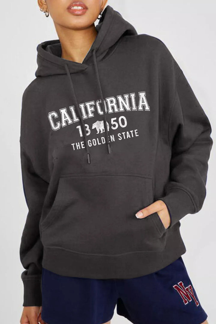 Full Size THE GOLDEN STATE Graphic Hoodie - 3IN SMART Shop  #