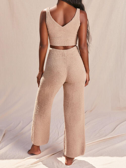 V-Neck Tank and Pants Set - 3IN SMART Shop  #