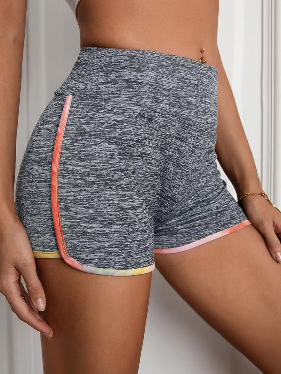 Heathered Wide Waistband Shorts - 3IN SMART Shop  #