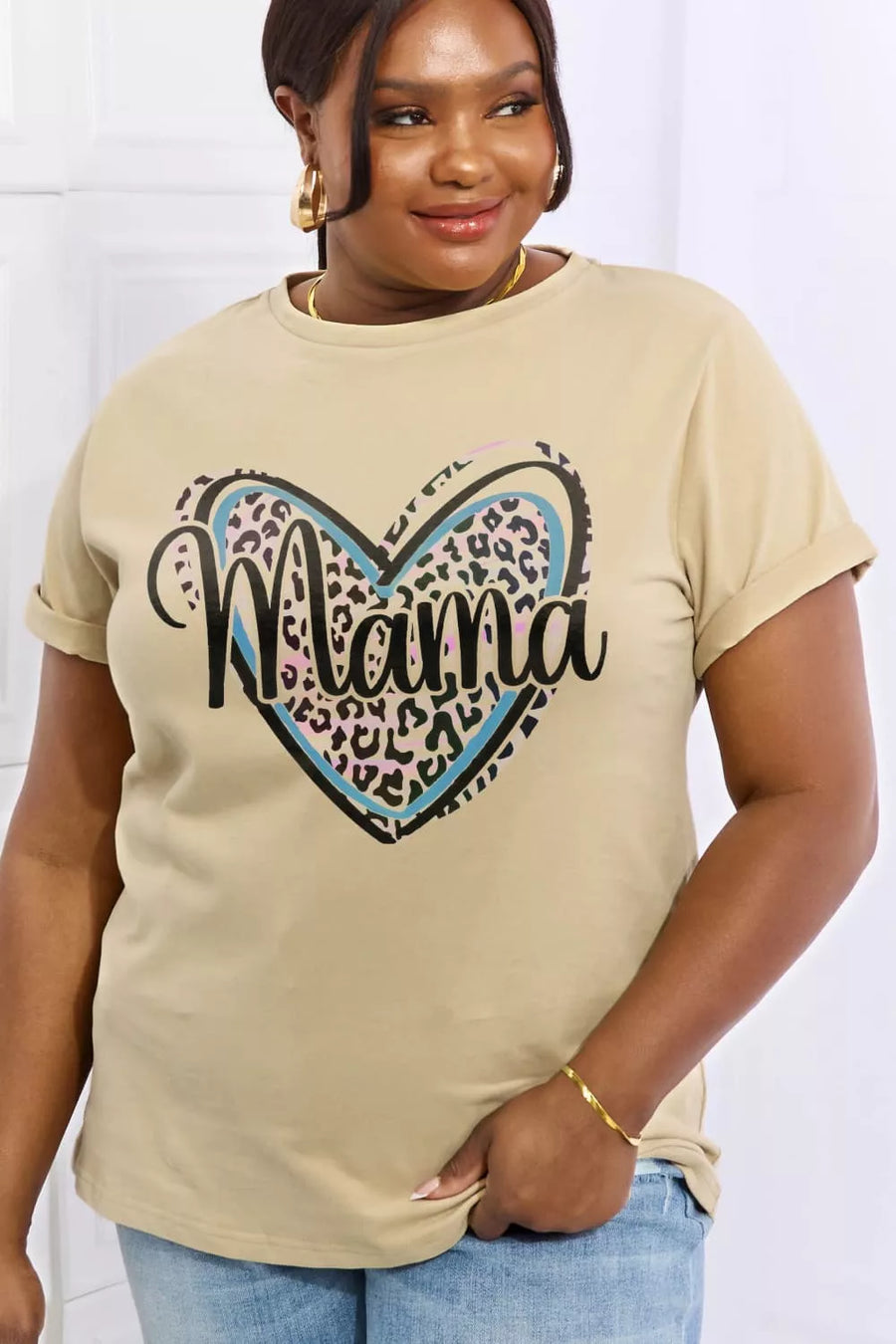 Full Size MAMA Graphic Cotton Tee - 3IN SMART Shop  #