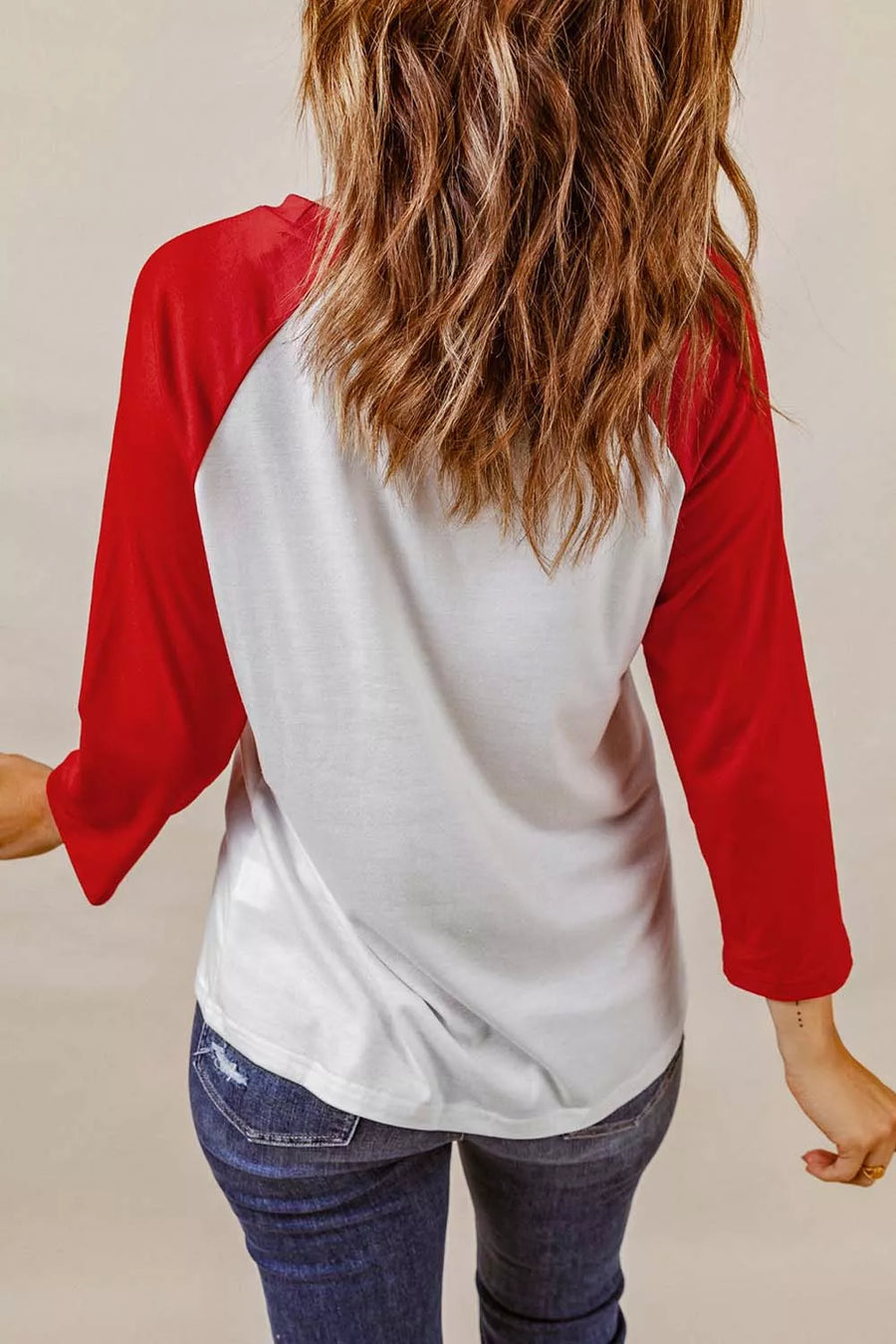 Raglan Sleeve Round Neck LOVE AMERICA Graphic Tee - 3IN SMART Shop  #