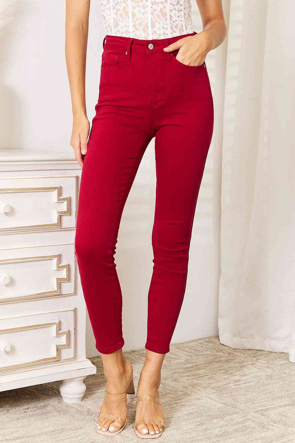 Full Size High Waist Tummy Control Skinny Jeans - 3IN SMART Shop  #