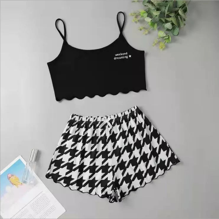 Women's Sleepwear Cartoon Print Short Set Pajamas