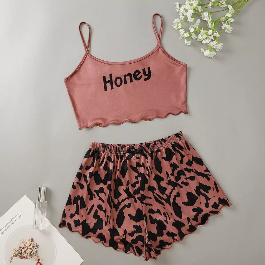 Women's Sleepwear Cartoon Print Short Set Pajamas