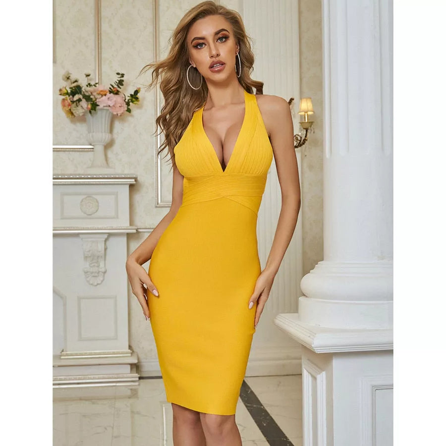 Elegant Evening Party Dress Backless - 3IN SMART Shop  #