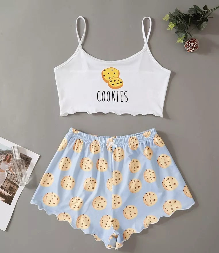 Women's Sleepwear Cartoon Print Short Set Pajamas - 3IN SMART Shop  #