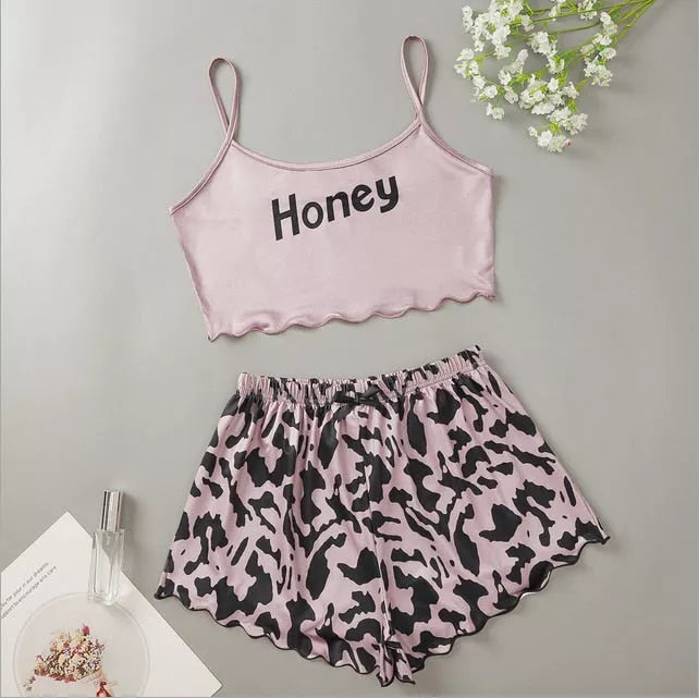 Women's Sleepwear Cartoon Print Short Set Pajamas