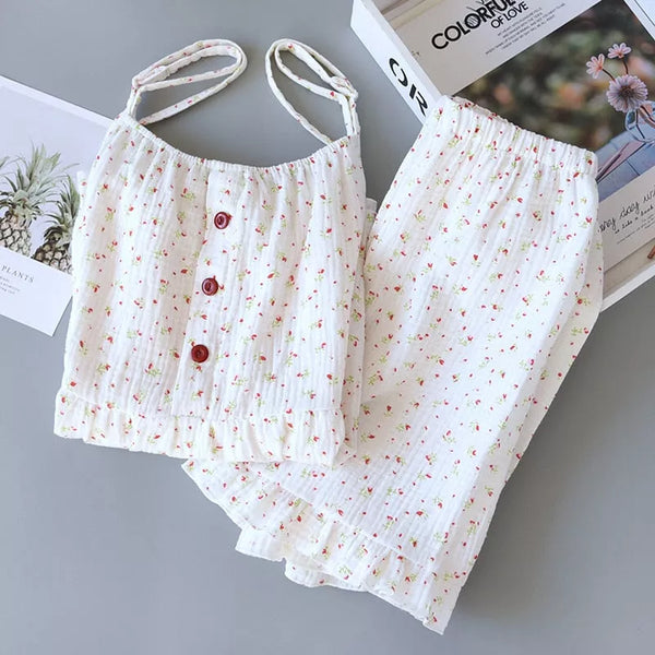 Pajamas Set Summer Sleeveless - 3IN SMART Shop  #