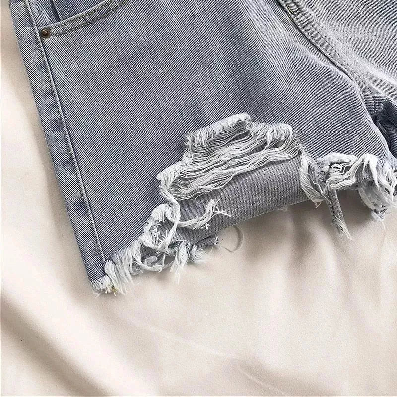 Casual High Waist Denim Shorts Women - 3IN SMART Shop  #