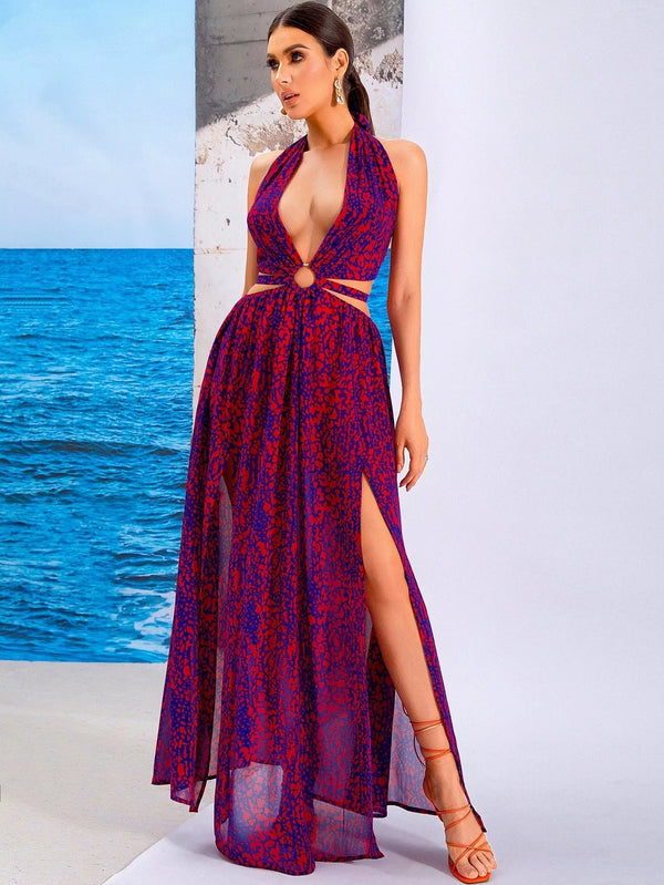 Maxi Dress With Slits Party Maxi Dress - 3IN SMART Shop  #
