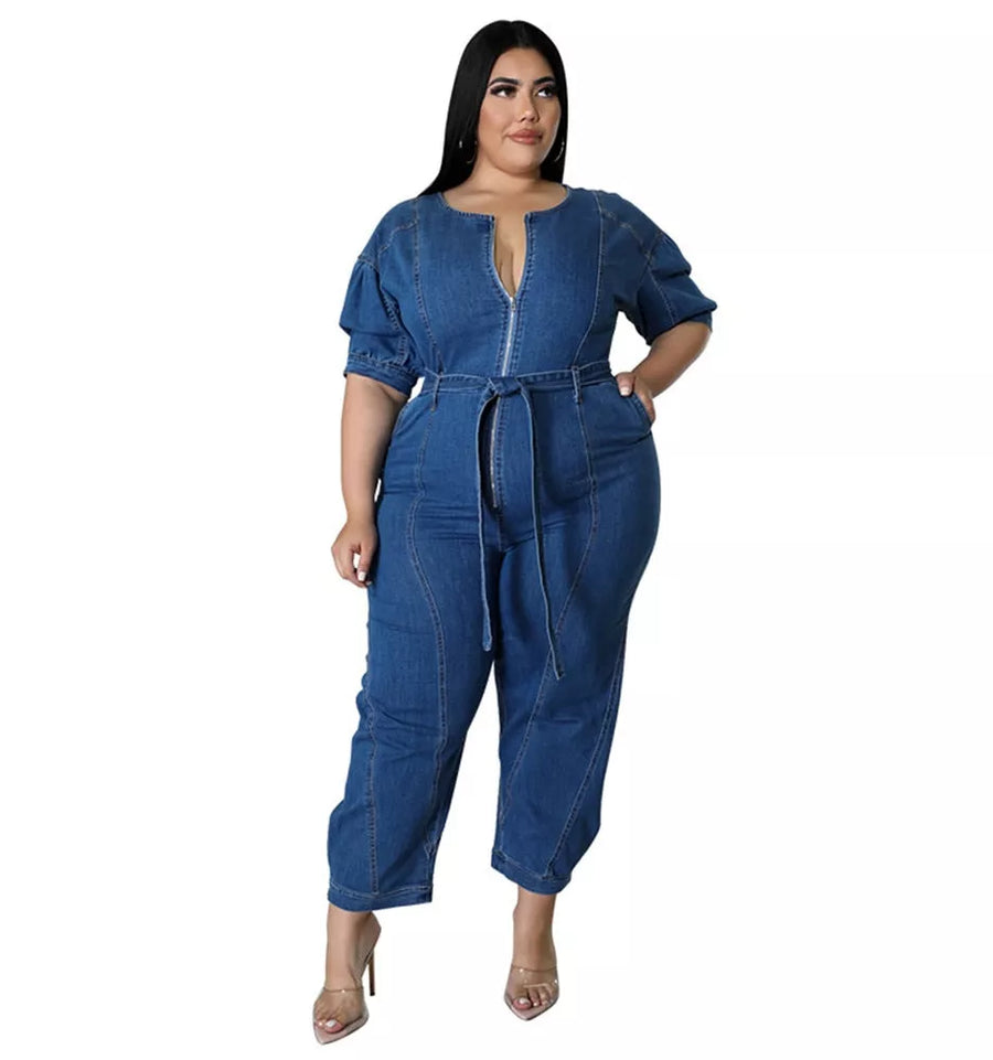 Plus Size Jumpsuit Denim - 3IN SMART Shop  #