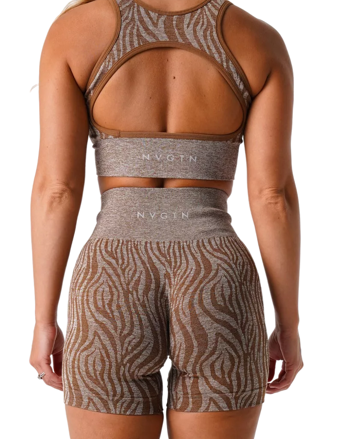 NVGTN Zebra Shorts Fitness Elastic Breathable Hip-lifting Leisure Sports Running - 3IN SMART Shop  #