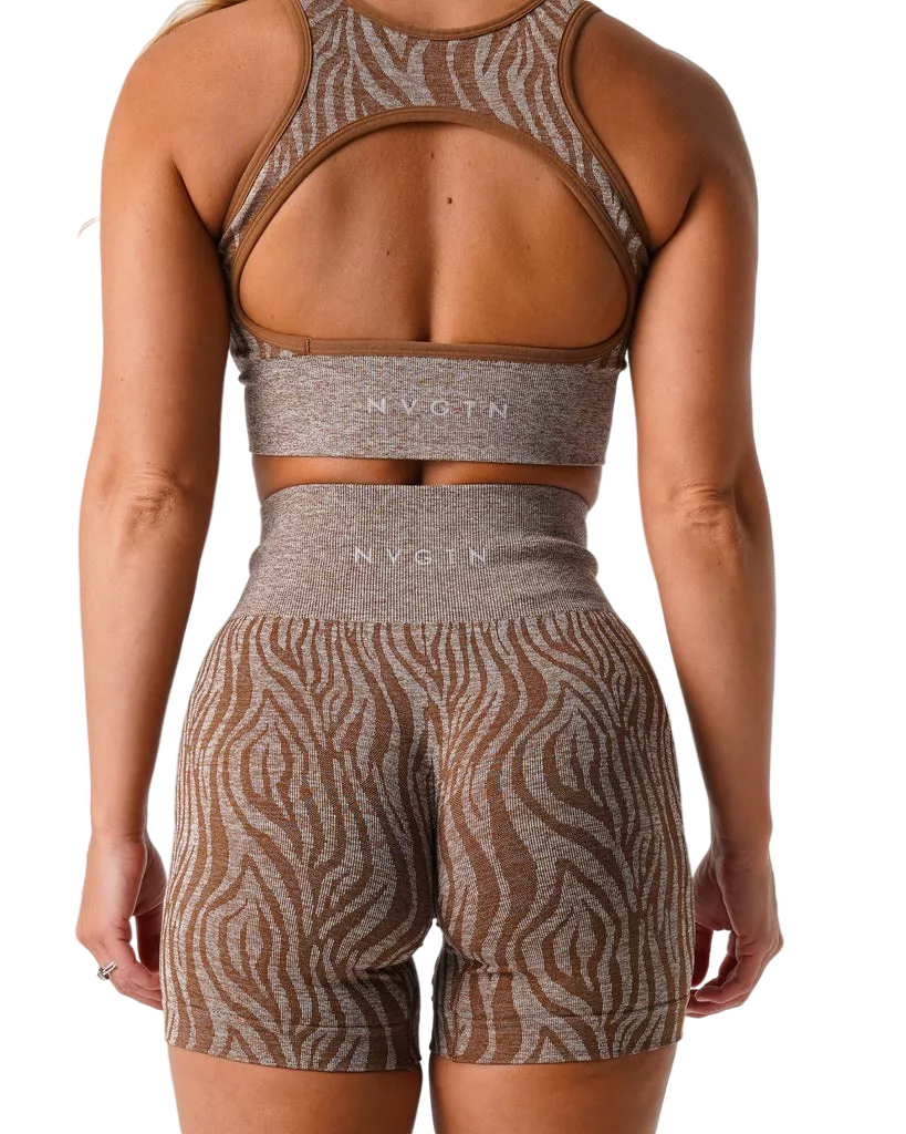 NVGTN Zebra Shorts Fitness Elastic Breathable Hip-lifting Leisure Sports Running - 3IN SMART Shop  #