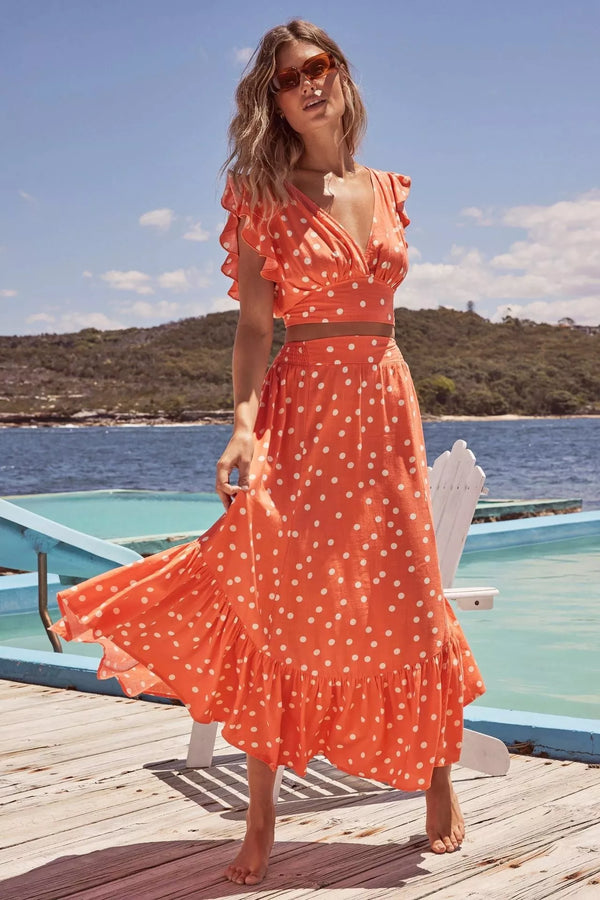 Dot Print Summer Dress Women Set - 3IN SMART Shop  #